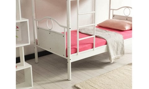 Mabel Metal Ahşap Tek Kişilik Ranza 90*190 cm