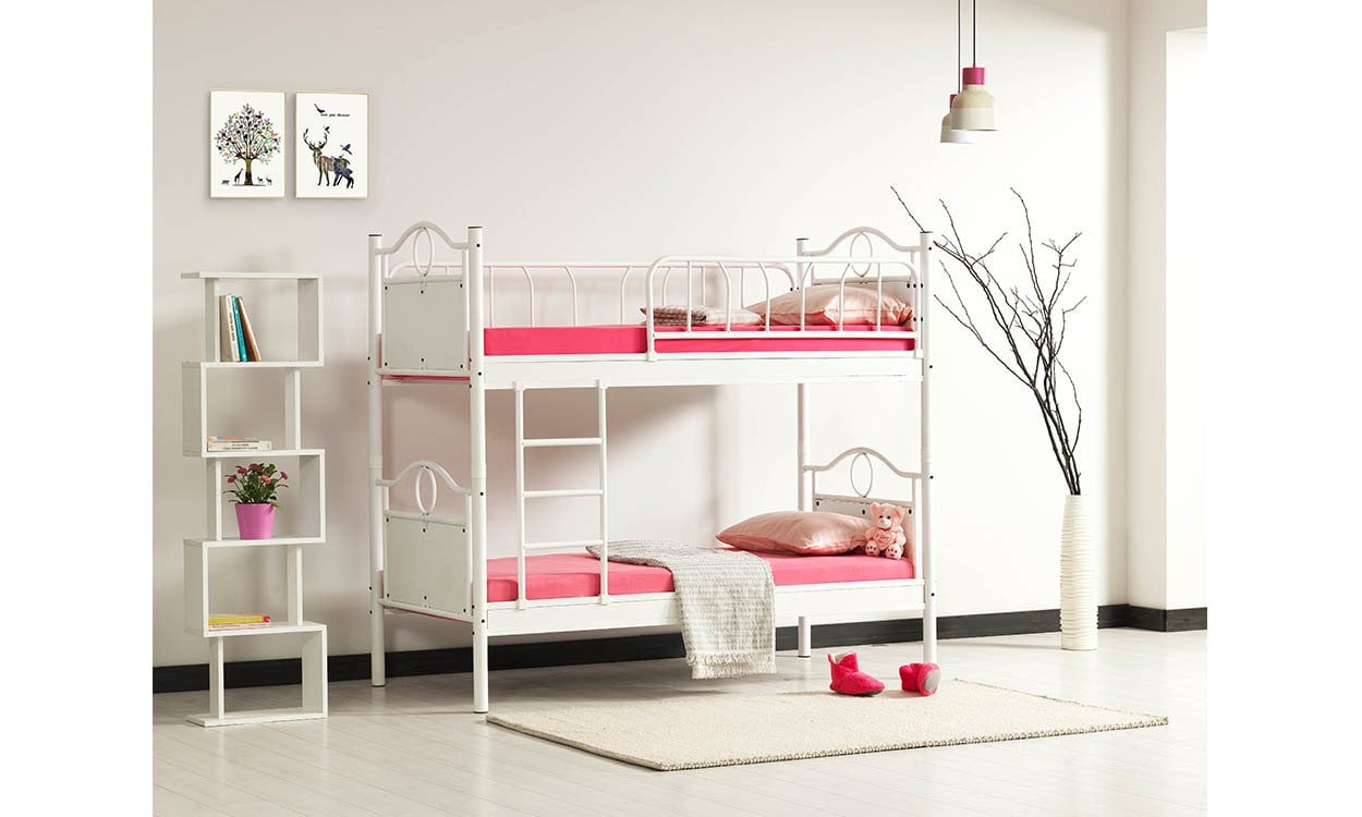 Mabel Metal Ahşap Tek Kişilik Ranza 90*190 cm