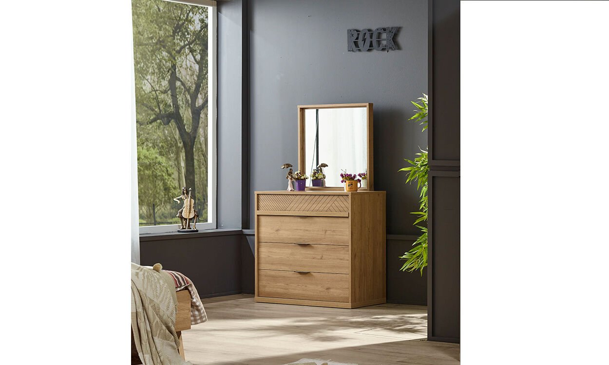 Pablo Genç Odası Aynalı Şifonyer