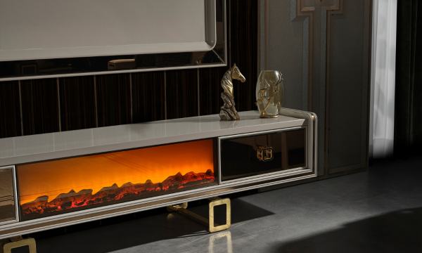 Class Gold Şömineli TV Ünitesi