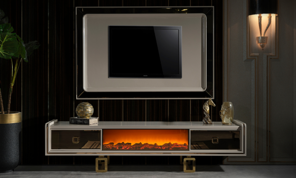 Class Gold Şömineli TV Ünitesi