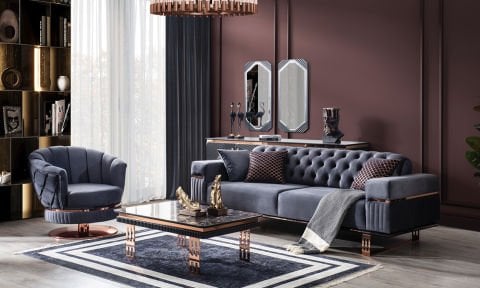 Quadro  Modern Koltuk Takımı (3+3+1+1)