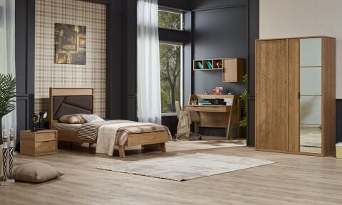 Pablo Genç Odası Takımı (3 Kapılı Dolap *100*200 Karyola * Komodin)