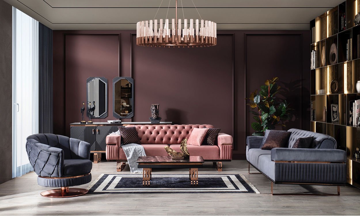 Quadro Modern Koltuk Takımı (3+3+1)