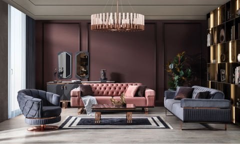 Quadro Modern Koltuk Takımı (3+3+1)