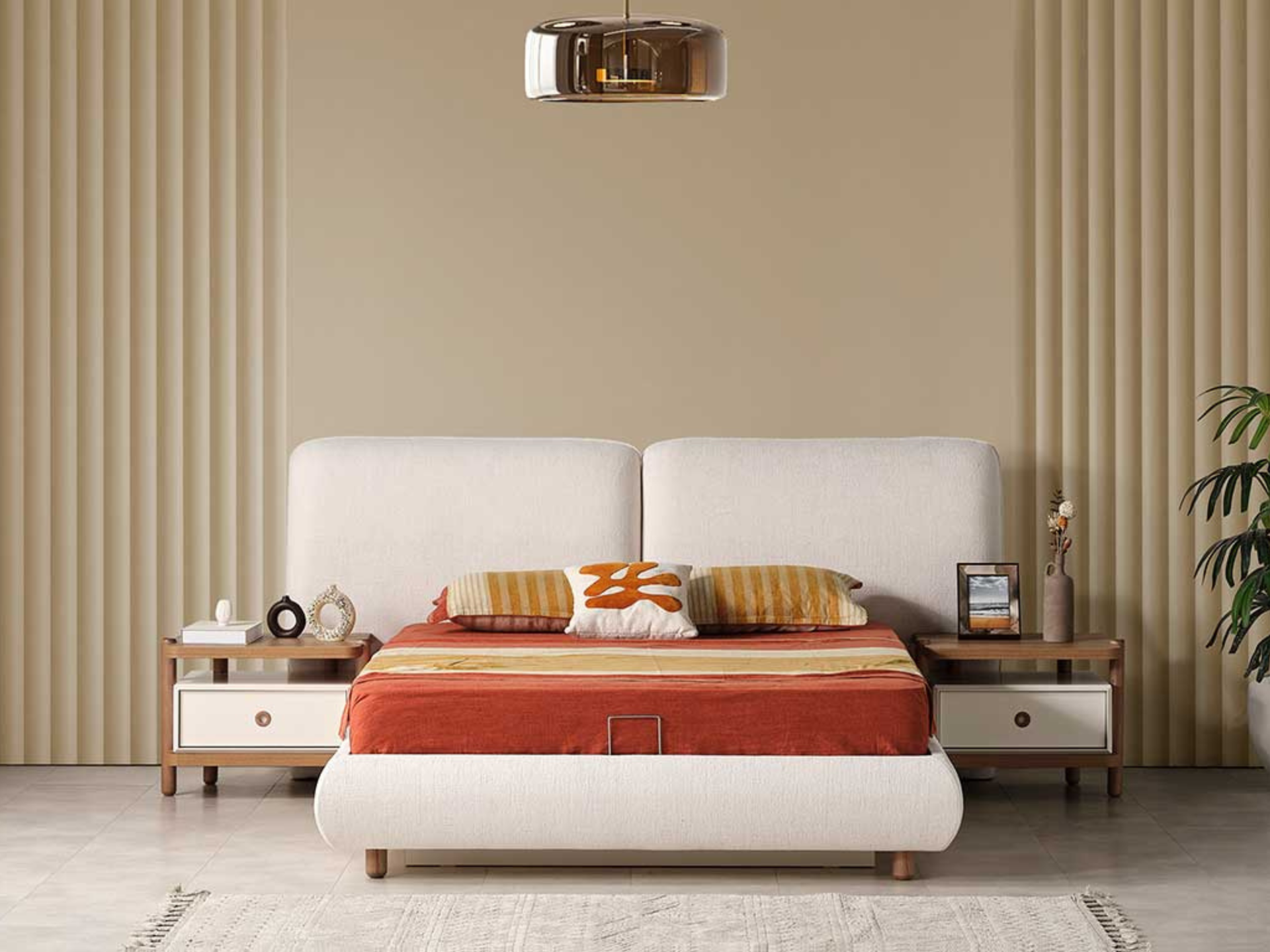 Prag Yatak Odası(Bazalı Karyola)