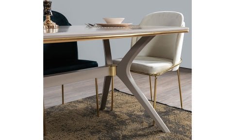 Zümrüt Yemek Masası ve 6 Sandalye