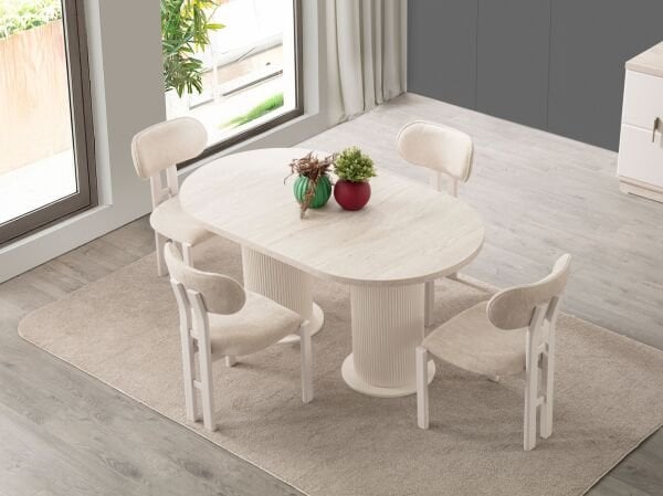 Nehir Yemek Odası ( masa + 6 sandalye )