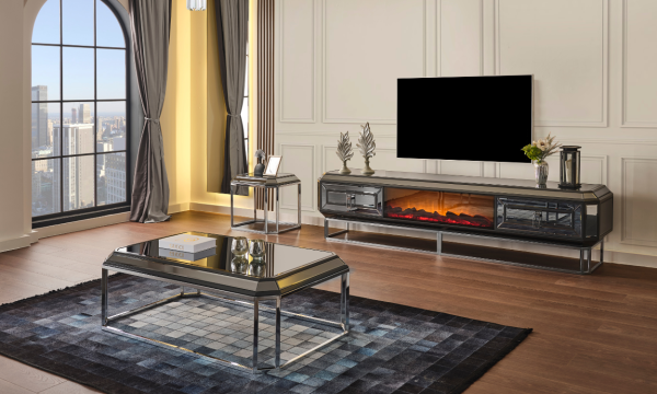 Guccini Şömineli TV Sehpası