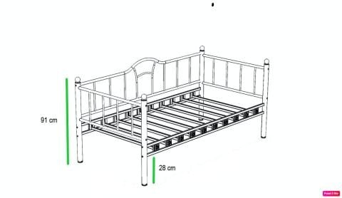 Şark Metal Ferforje Tek Kişilik Karyola 90*200 cm