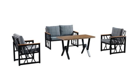 Açelya Füme  2+1+1 Bahçe Mobilyası (Salon, Balkon, Cafe Ofis)