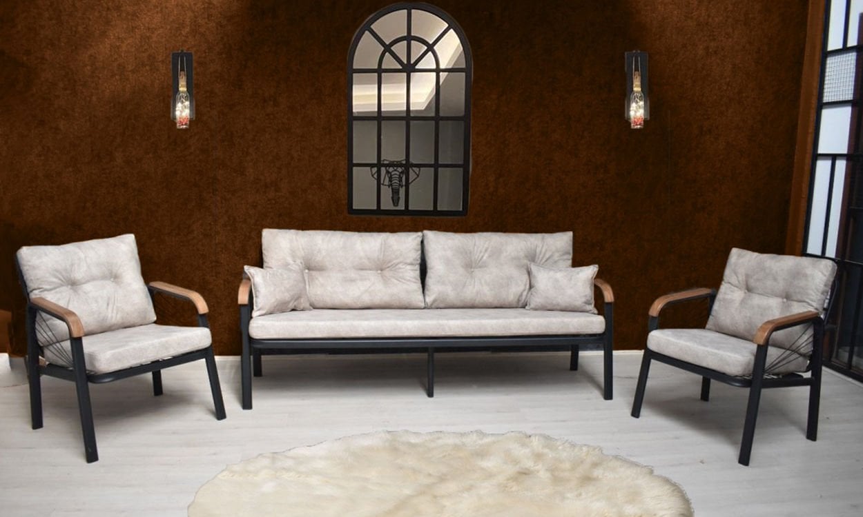 Quantum 3+1+1+Masa Bahçe Mobilyası (Salon, Balkon, Cafe Ofis)