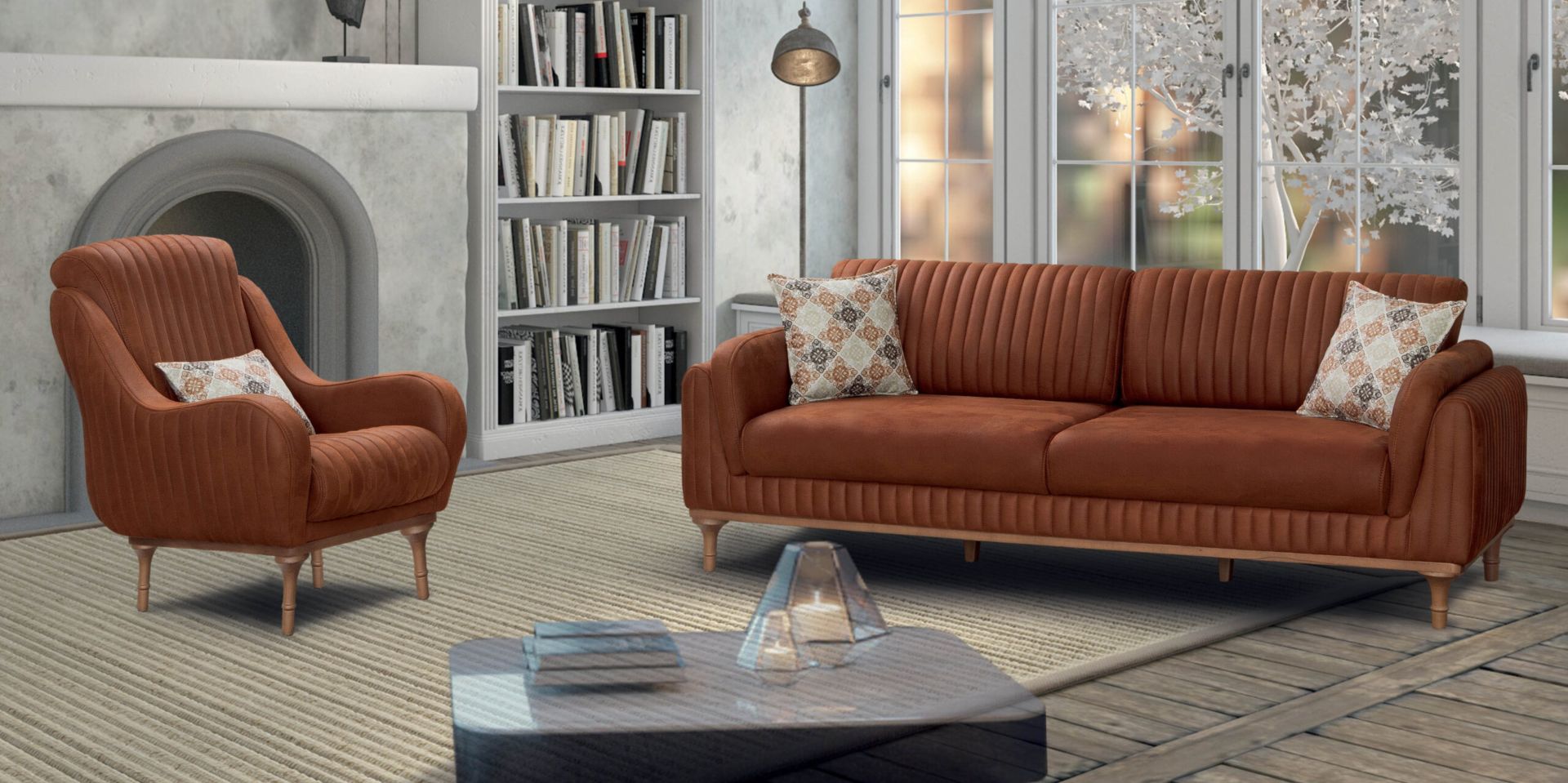 Orkide Koltuk Takımı (3+3+1)