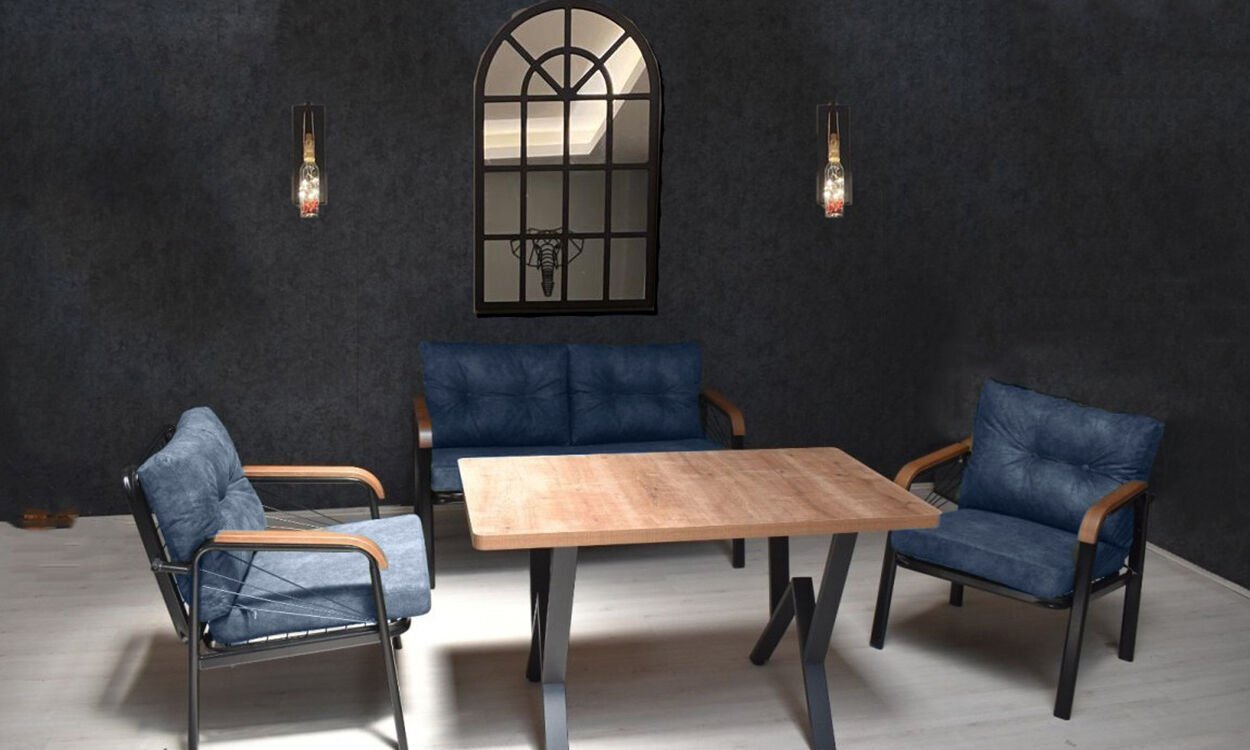 Quantum 2+1+1+Masa Bahçe Mobilyası (Salon, Balkon, Cafe Ofis)