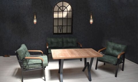 Quantum 2+1+1+Masa Bahçe Mobilyası (Salon, Balkon, Cafe Ofis)