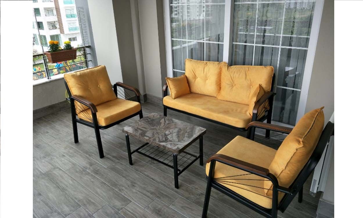 Quantum 2+1+1 Bahçe Mobilyası (Salon, Balkon, Cafe Ofis)