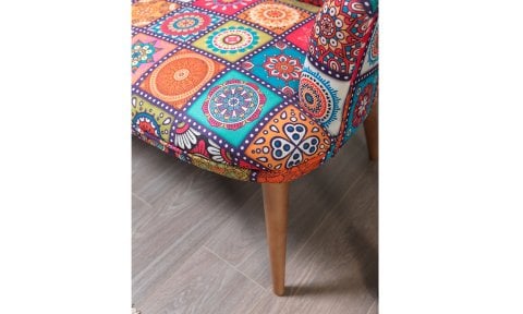 Liya Patchwork  2+1+1+Sehpalı Çay Seti (Balkon, Salon, Ofis, Cafe)