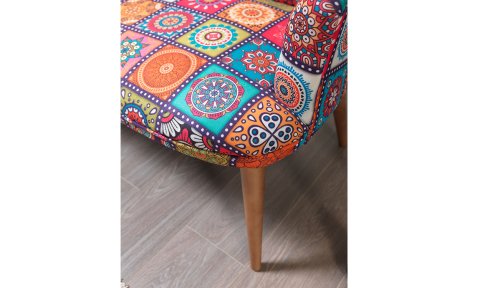 Liya Patchwork  2+1+1+Sehpalı Çay Seti (Balkon, Salon, Ofis, Cafe)