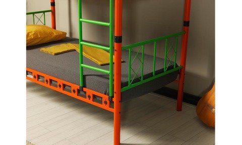 Gold Metal Ferforje Tek Kişilik Ranza 90*200 cm