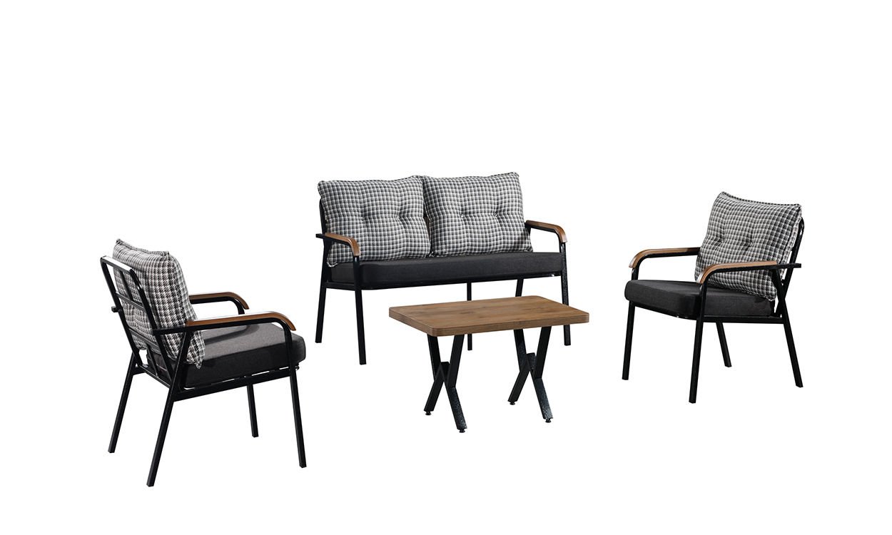 Sandalye Bahçe Mobilyası (Salon, Balkon, Cafe Ofis) 2+1+1+Sehpa