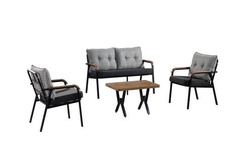 Sandalye Bahçe Mobilyası (Salon, Balkon, Cafe Ofis) 2+1+1+Sehpa