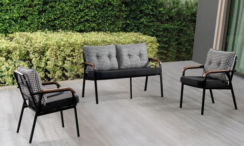 Sandalye Bahçe Mobilyası (Salon, Balkon, Cafe Ofis) 2+1+1