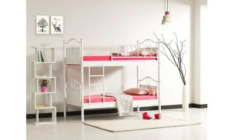 Mabel Metal Ahşap Tek Kişilik Ranza 90*200 cm