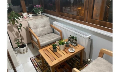 Wood 2+1+1+Sehpa Bahçe Mobilyası (Salon, Balkon, Cafe, Ofis)