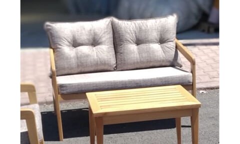 Wood İkili Koltuk,Berjer Bahçe Mobilyası (Salon, Balkon, Cafe Ofis)