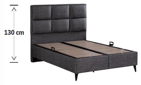 Grand 90*200 cm Tek Kişilik Başlıklı Baza Seti