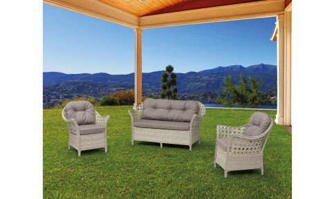 Rondi Rattan Bahçe Mobilyası (Salon, Balkon, Cafe Ofis) 2+1+1+Masa