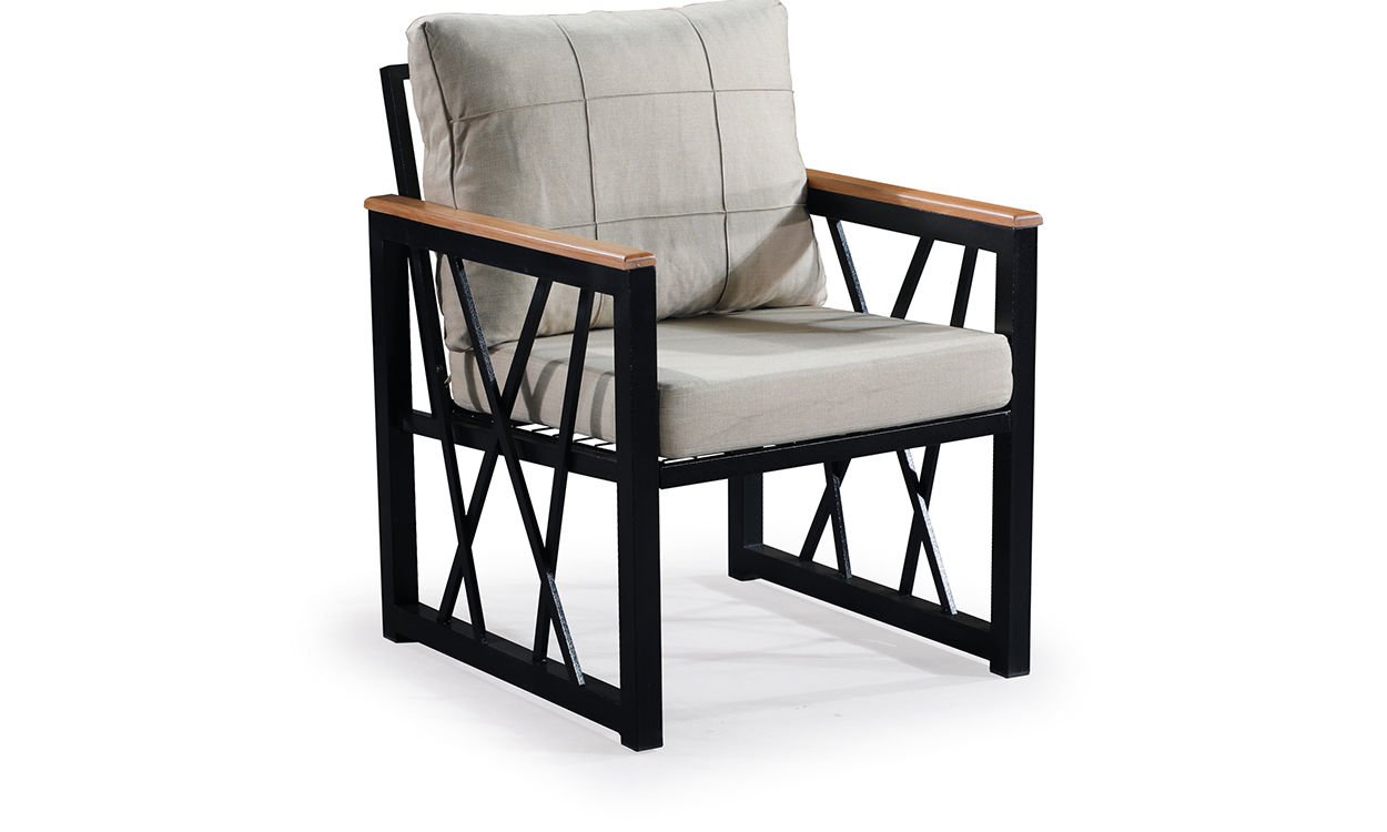 Açelya Krem Tekli Koltuk,Berjer Bahçe Mobilyası (Salon,Balkon,Cafe,Ofis)