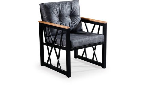 Açelya Gri 2+1+1 Bahçe Mobilyası (Salon,Balkon,Cafe,Ofis)
