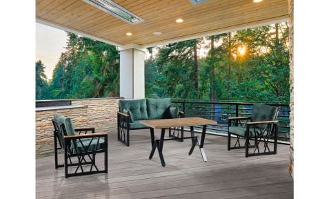 Açelya Yeşil 2+1+1 Bahçe Mobilyası (Salon,Balkon,Cafe,Ofis)