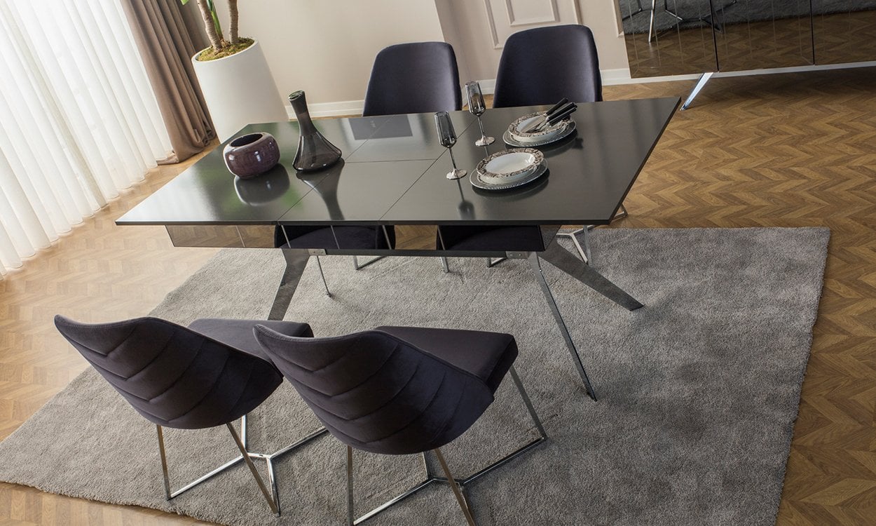 Lexus Yemek Masası (Gri-Antrasit)