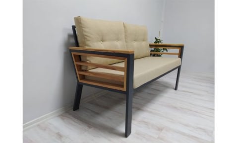 Papatya Bej 2+1+1 ve Masa Bahçe Mobilyası (Salon,Balkon,Cafe,Ofis)