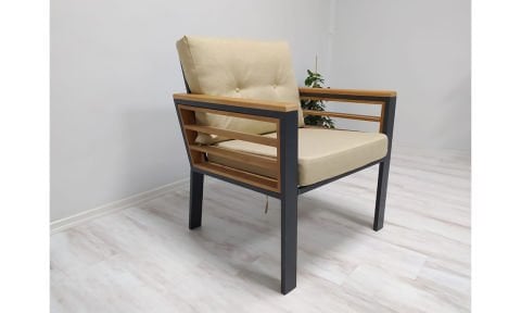 Papatya Bej 2+1+1 ve Masa Bahçe Mobilyası (Salon,Balkon,Cafe,Ofis)