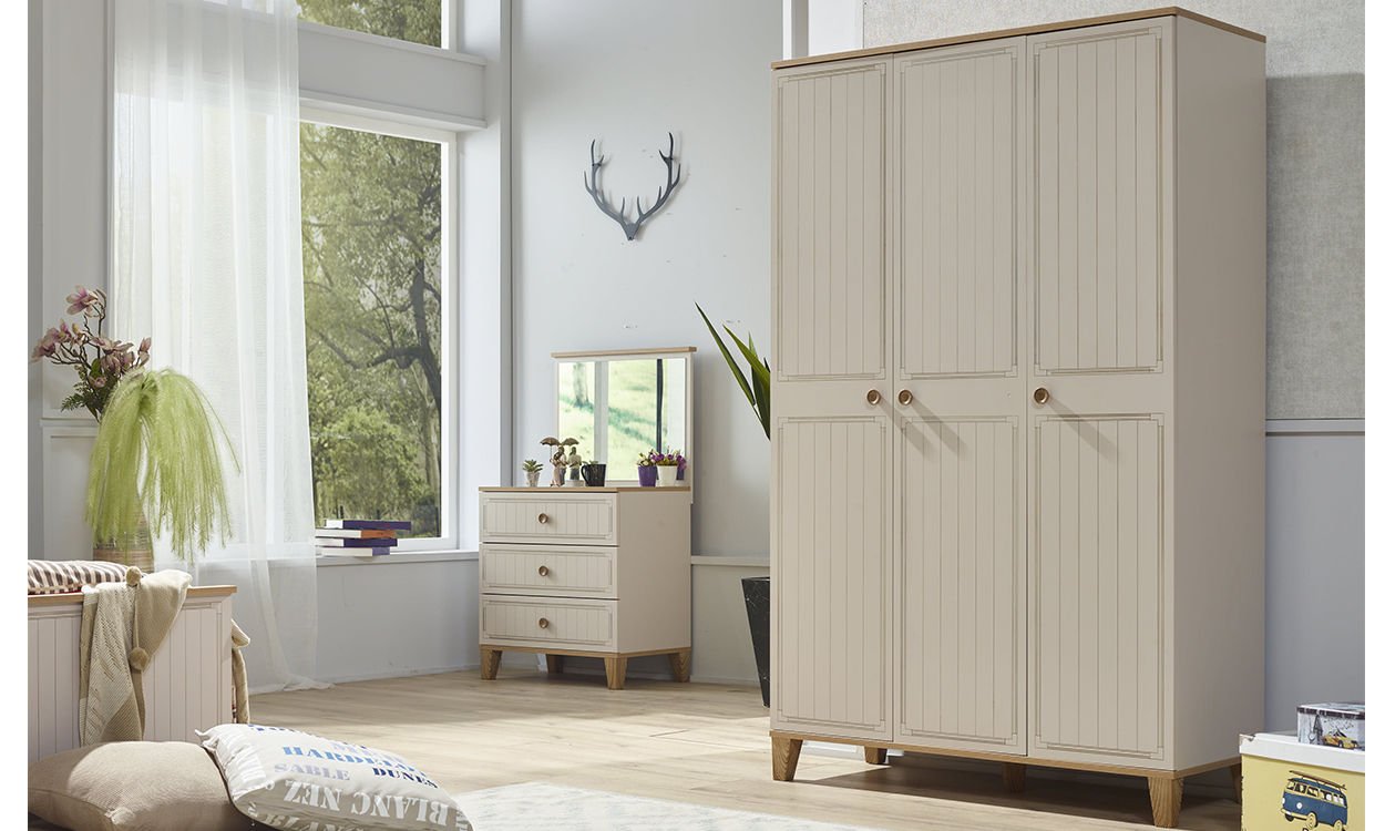 Ege Genç Odası 3 Kapılı Dolap