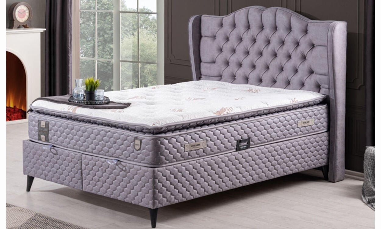 Sultan 150*200 cm Çift Kişilik Başlıklı Baza Seti