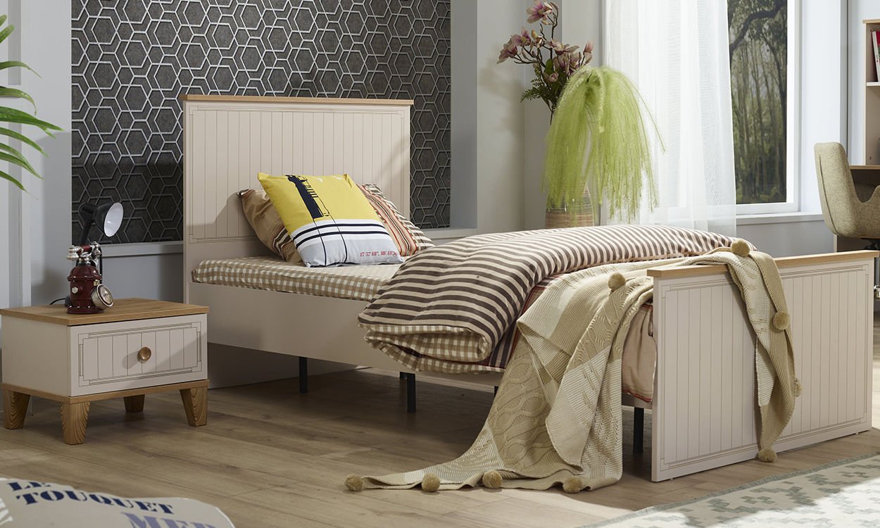 Ege Genç Odası 100*200 cm Başlıklı Karyola