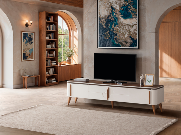 Elit Antik Gold Tv Sehpası