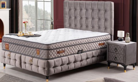 Leon 140*190 cm Çift Kişilik Başlıklı Baza Seti