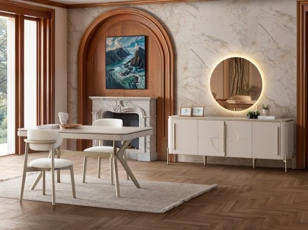 Elit Aytaşı Ceviz Yemek Odası