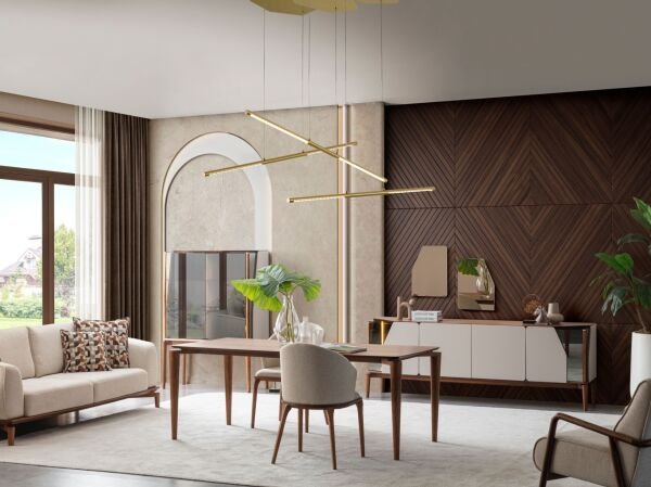 Lotusa Yemek Odası (Masa ve 6 Sandalye)