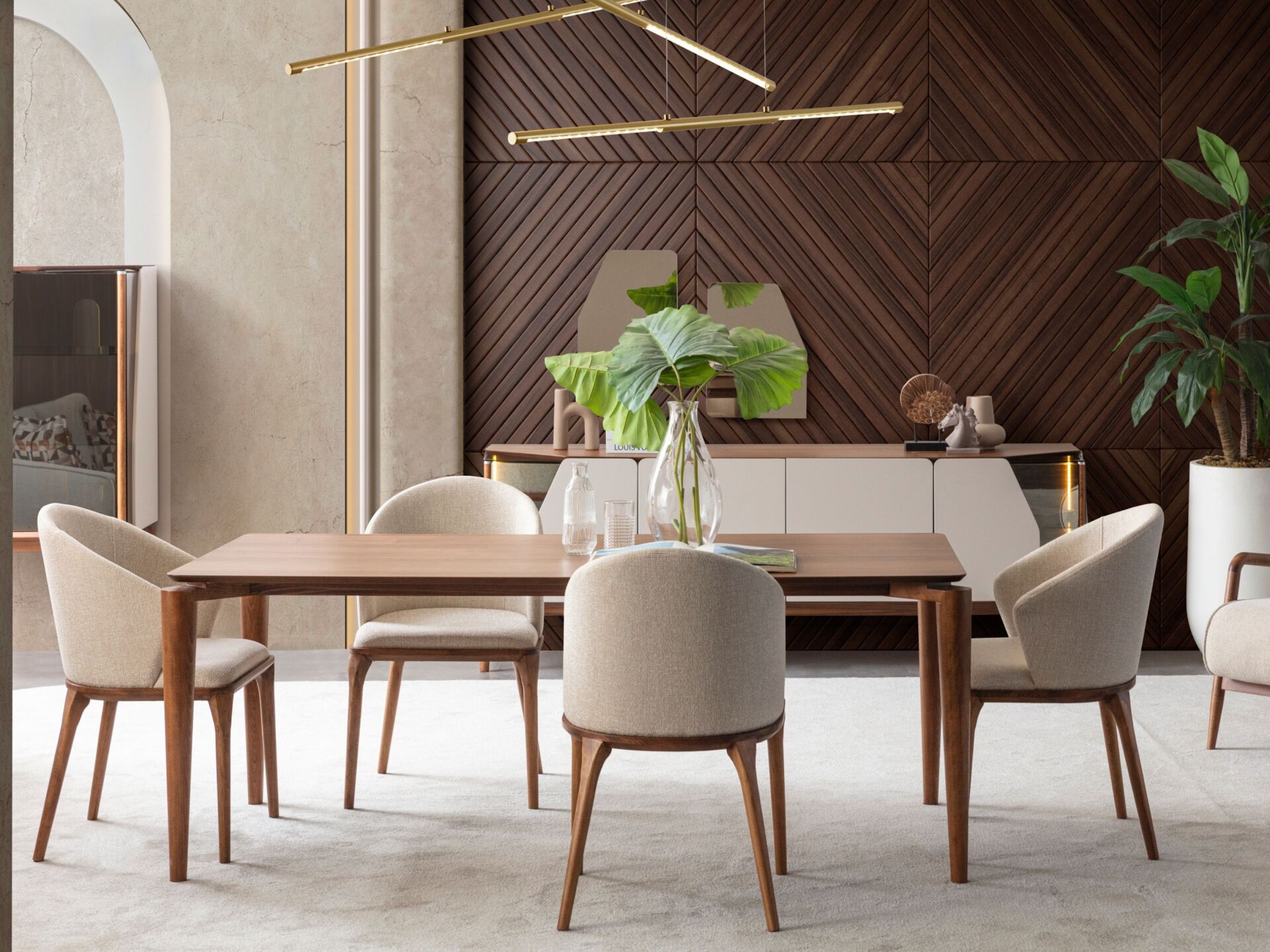 Lotusa Yemek Odası (Masa ve 6 Sandalye)