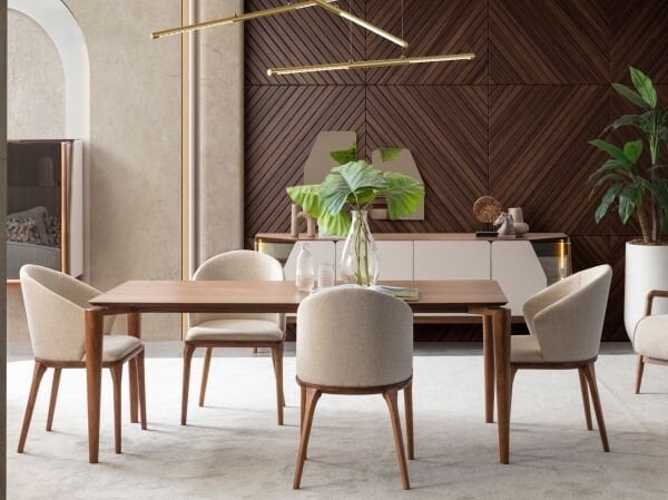 Lotusa Yemek Odası (Masa ve 6 Sandalye)