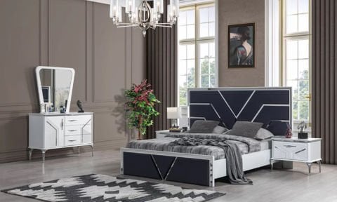 Asel Yatak Odası Başlıklı Bazalı Karyola