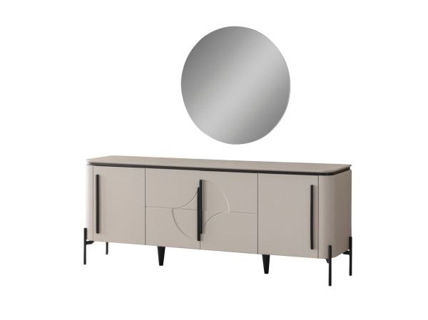 Elit Sis Gri Yemek Odası (Konsol)