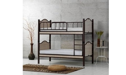 Sedef Metal Ahşap Tek Kişilik Ranza 90*200 cm