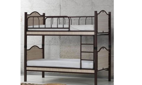 Sedef Metal Ahşap Tek Kişilik Ranza 90*200 cm